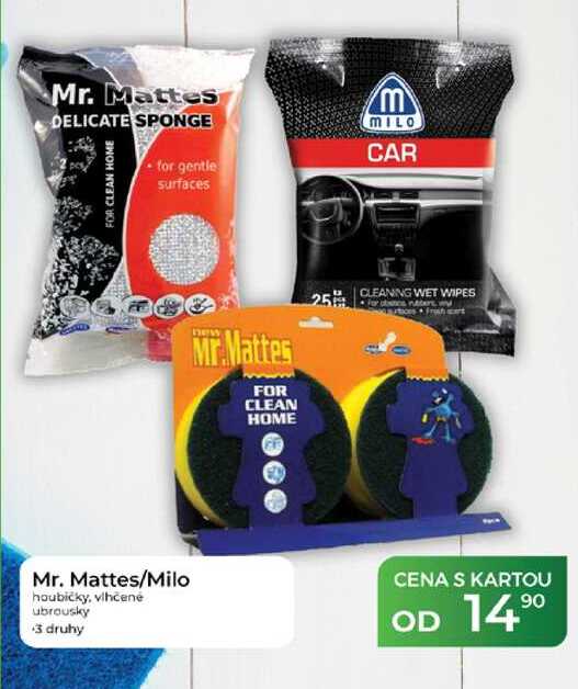 Mr. Mattes/Milo houbičky, vlhčené ubrousky