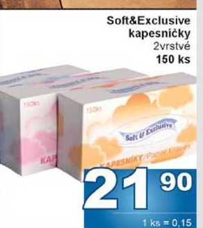 Soft&Exclusive kapesničky 2vrstvé 150 ks