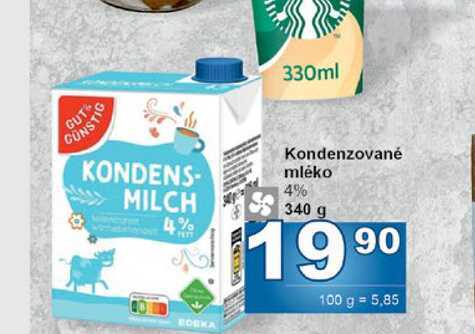 Kondenzované mléko 4% 340 g 