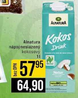 Alnatura napoj neslazený kokosový 1l