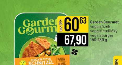 Garden Gourmet vegan řízek veggie nudličky vegan burger 150-180 g