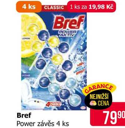 Bref Power Aktiv WC blok 4x50ml, vybrané druhy 200g