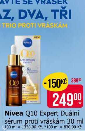 Nivea Q10 Expert Duální sérum proti vráskám 30 ml