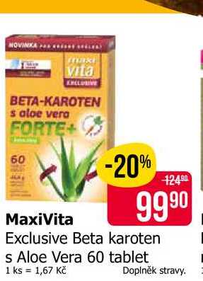 MaxiVita Exclusive Beta karoten s Aloe Vera 60 tablet 