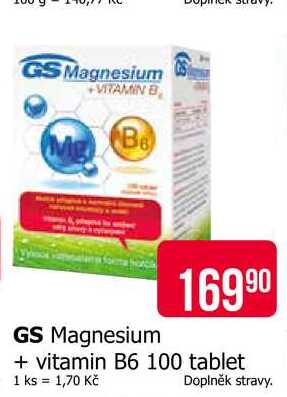 GS Magnesium + vitamin B6 100 tablet 