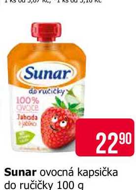 Sunar ovocná kapsička do ručičky 100 g 