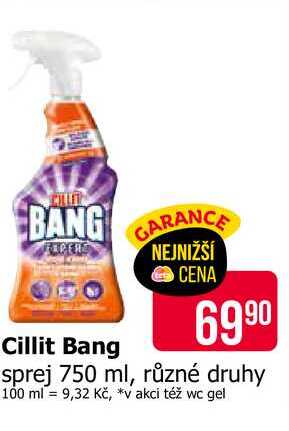 Cillit Bang sprej 750 ml, různé druhy 