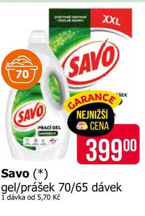 SAVO gel/prášek 70/65 dávek