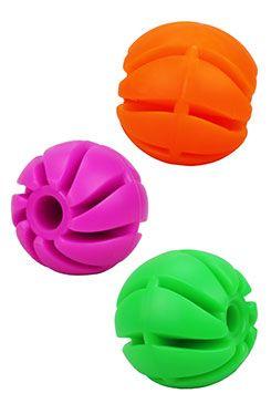 Hračka pes míč se spirálou plovací vanilkový 5cm SP