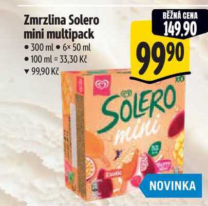 Zmrzlina Solero mini multipack 300 ml 6x 50 ml