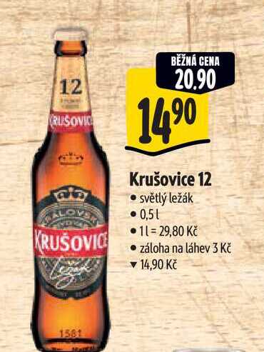  Krušovice 12  0,5 l