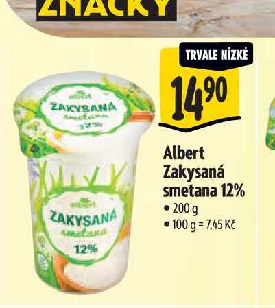  Albert Zakysaná smetana 12%  200 g  