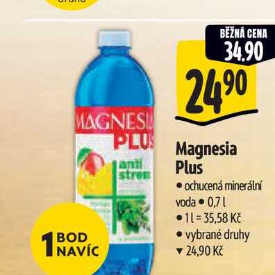   Magnesia Plus  ochucená minerální voda 0,7 l