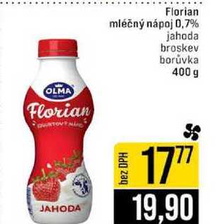 Florian mléčný nápoj 0,7% jahoda broskev borůvka 400 g