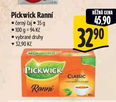 Pickwick Ranní, vybrané druhy   35g 
