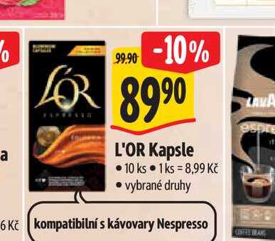   L'OR Kapsle   10 ks  