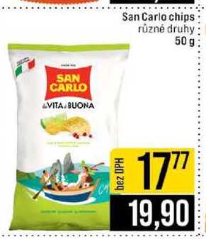 San Carlo chips různé druhy 50 g