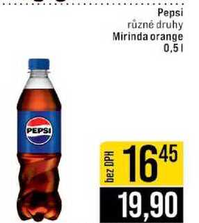 Pepsi různé druhy Mirinda orange 0,5l