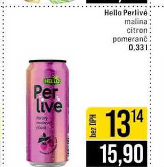 Hello Perlivé malina citron pomeranč 0,33l