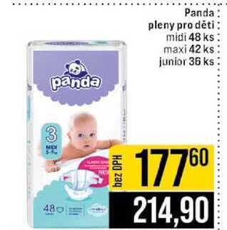 Panda pleny pro děti midi 48 ks maxi 42 ks junior 36 ks 