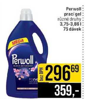 Perwoll prací gel různé druhy 3,75-3,86l 75 dávek 