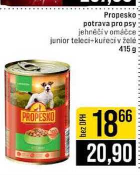 Propesko potrava pro psy jehněčí v omáčce junior telecí kuřecí v želé 415 g