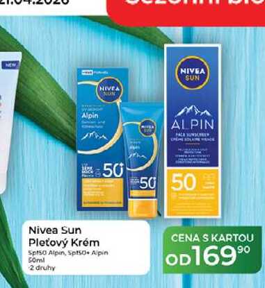 Nivea Sun Pleťový Krém Spf 50 Alpin, Spf 50+ Alpin 50ml