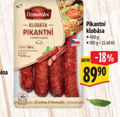 Pikantní klobása 400 g