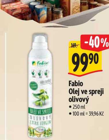Fabio Olej ve spreji olivový 250 ml