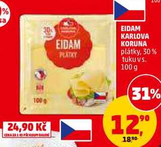 EIDAM KARLOVA KORUNA, 100 g 