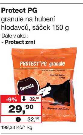 Protect PG granule na hubení hlodavců, sáček 150 g