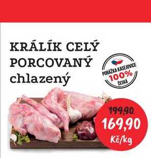 KRÁLÍK CELÝ PORCOVANÝ chlazený 1kg