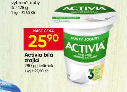 Activia bílá zrající 280 g kelimek