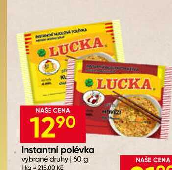 LUCKA Instantní polévka vybrané druhy 60 g 