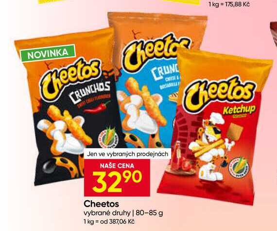 Cheetos vybrané druhy 80-85 g