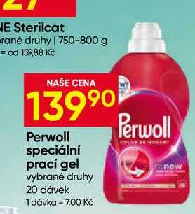 Perwoll speciální prací gel vybrané druhy 20 dávek 