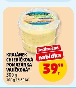 KRAJÁNEK CHLEBÍČKOVÁ POMAZÁNKA VAJÍČKOVÁ, 300 g