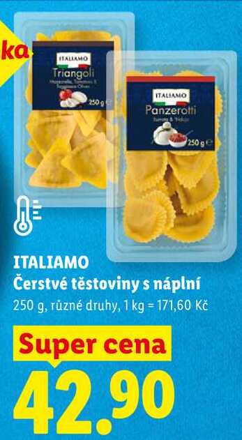 ITALIAMO Čerstvé těstoviny s náplní, 250 g