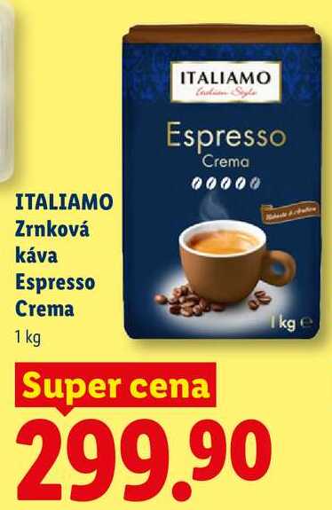 ITALIAMO Zrnková káva Espresso Crema, 1 kg 