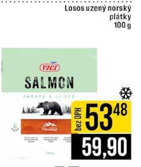 Losos uzený norský plátky 100 g