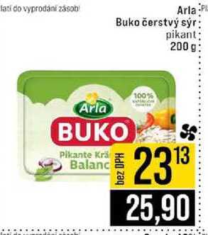 Arla Buko čerstvý sýr pikant 200 g