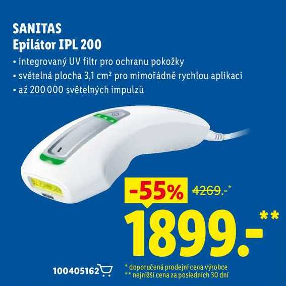 SANITAS Epilátor IPL 200 