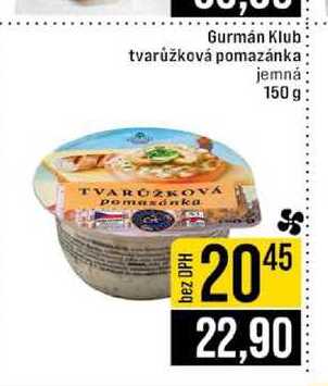 Gurmán Klub tvarůžková pomazánka jemná 150 g