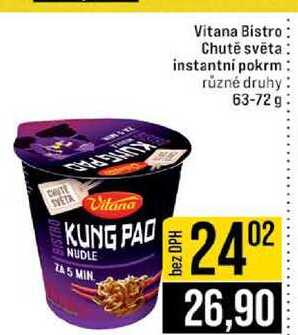 Vitana Bistro Chutě svēta instantní pokrm různé druhy 63-72 g