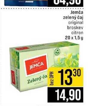 Jemča zelený čaj original broskev citron 20 x 1,5g 