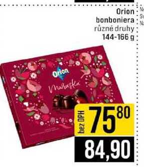 Orion bonboniera různé druhy 144-166 g