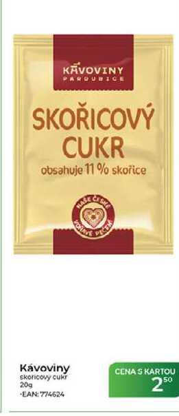 Kávoviny skořicový cukr 20g
