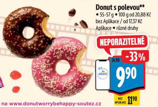 Donut s polevou, 55-57 g 