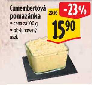 Camembertová pomazánka, cena za 100 g 