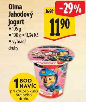 Olma Jahodový jogurt, 105 g